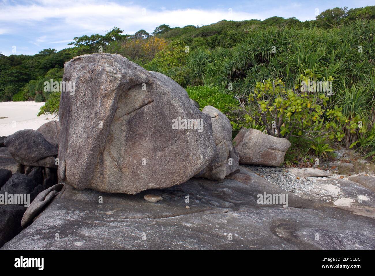 Île Boulder, Archipel de Mergui, Mer d'Andaman, Myanmar, Asie du Sud-est Banque D'Images