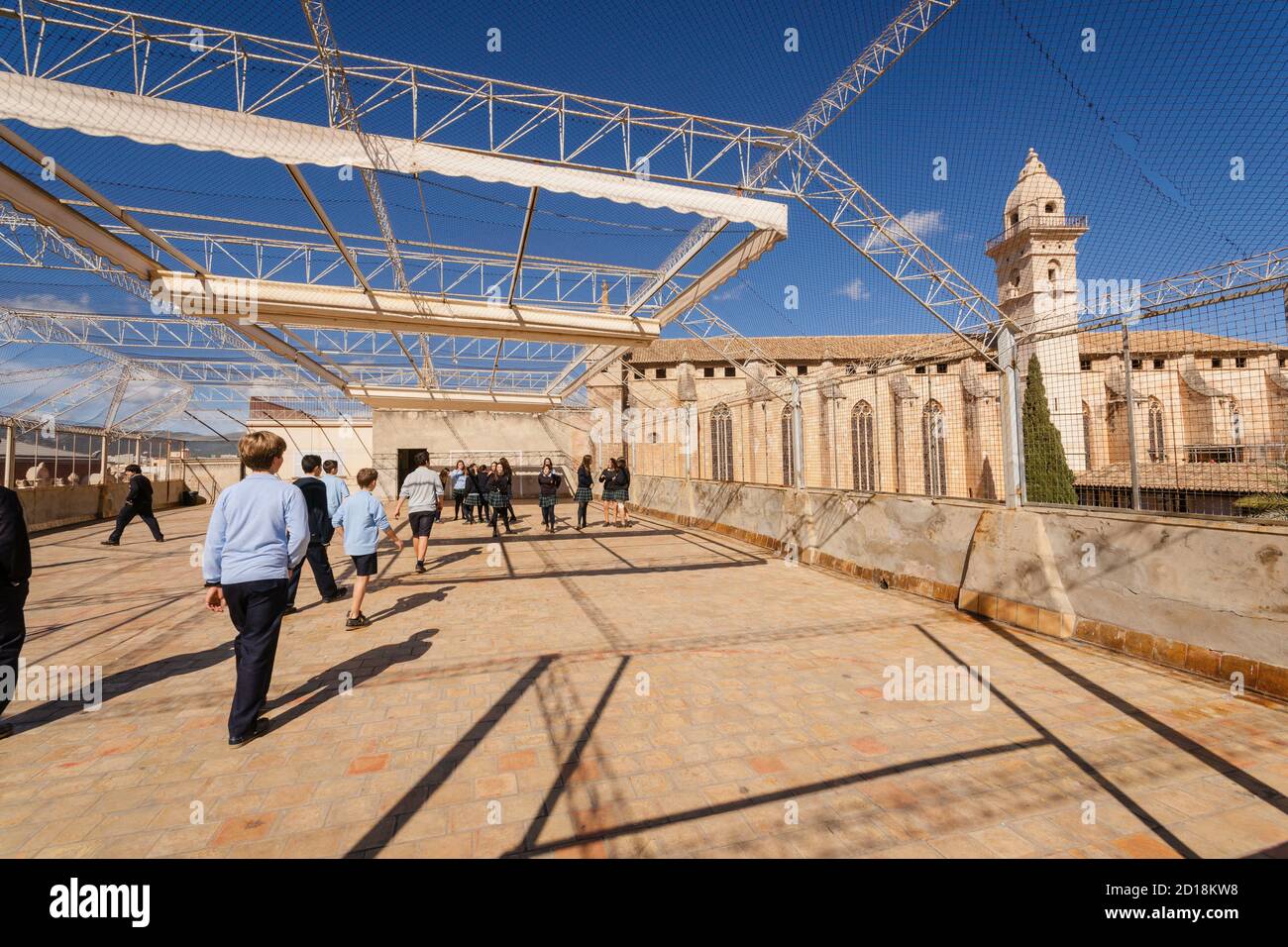 patio en la terraza, colegio catolico franciscano Sant Francesc, 1952, Palma, Mallorca, Islas Baleares, España Banque D'Images