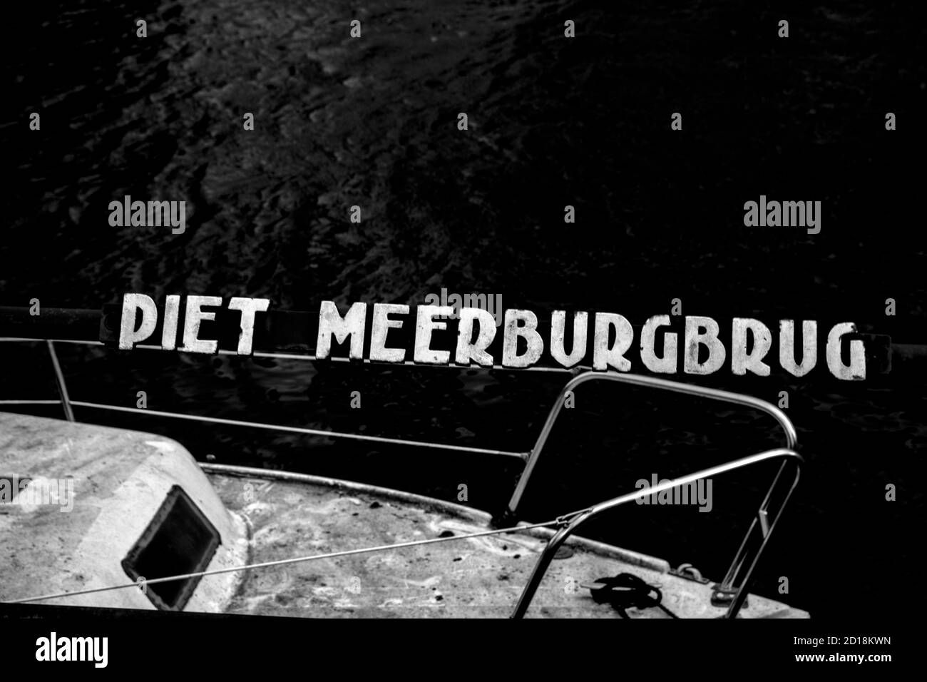 Pont signe Piet Meerburgbrug à Amsterdam pays-Bas 11-2-2020 Banque D'Images