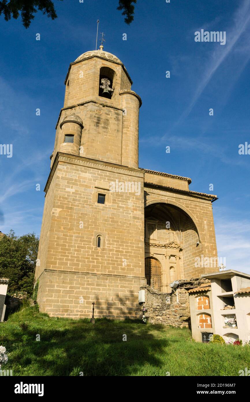 Iglesia de Santa Eulalia, gótico y clasicismo renacentista.Monumento Nacional y bien de interés Cultural.Olsón, municipio de Ainsa-Sobarbecia Provincia d Banque D'Images