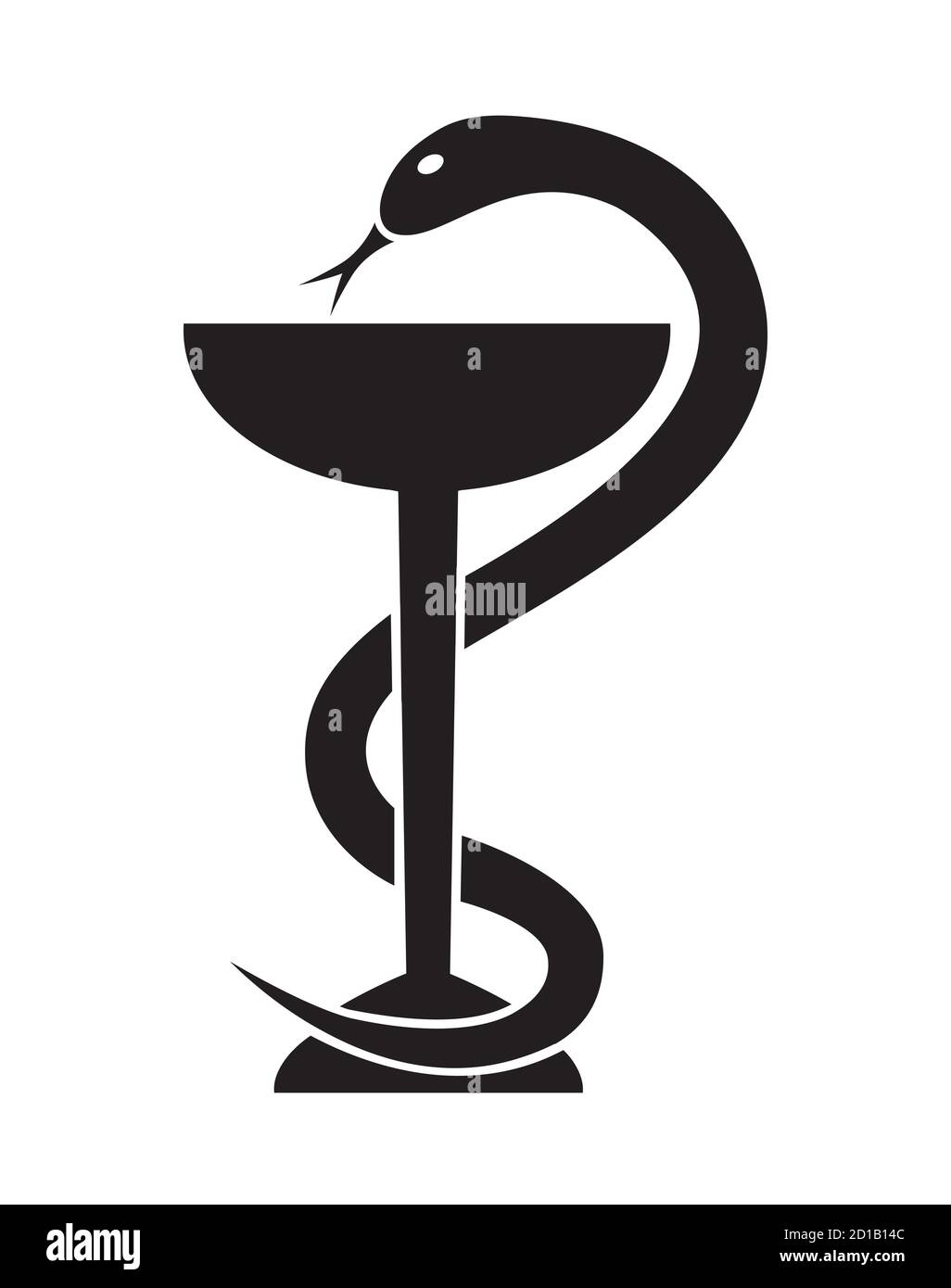 Illustration vectorielle du logo d'une pharmacie avec serpent Aesculapian Illustration de Vecteur