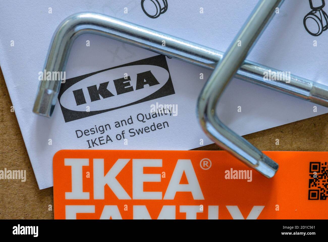 IKEA, instructions, construction, Aufbauanleitung Familycard Banque D'Images