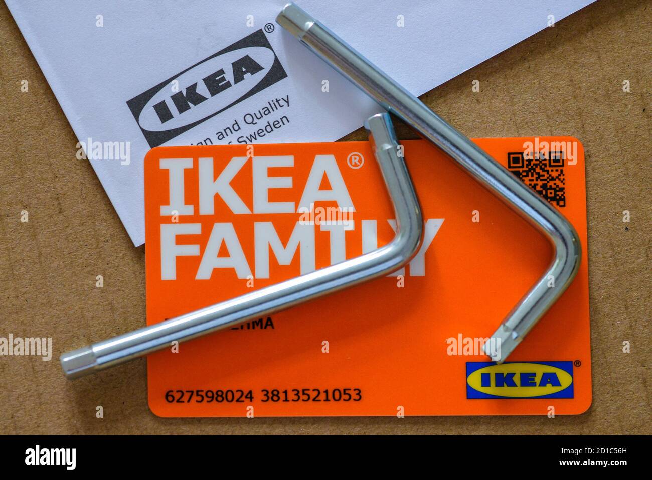 IKEA, instructions, construction, Aufbauanleitung Familycard Banque D'Images