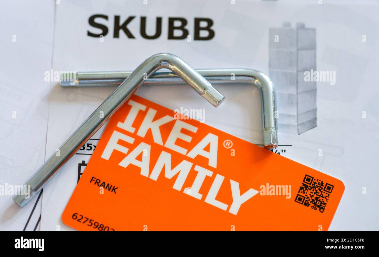 IKEA, instructions, construction, Aufbauanleitung Familycard Banque D'Images