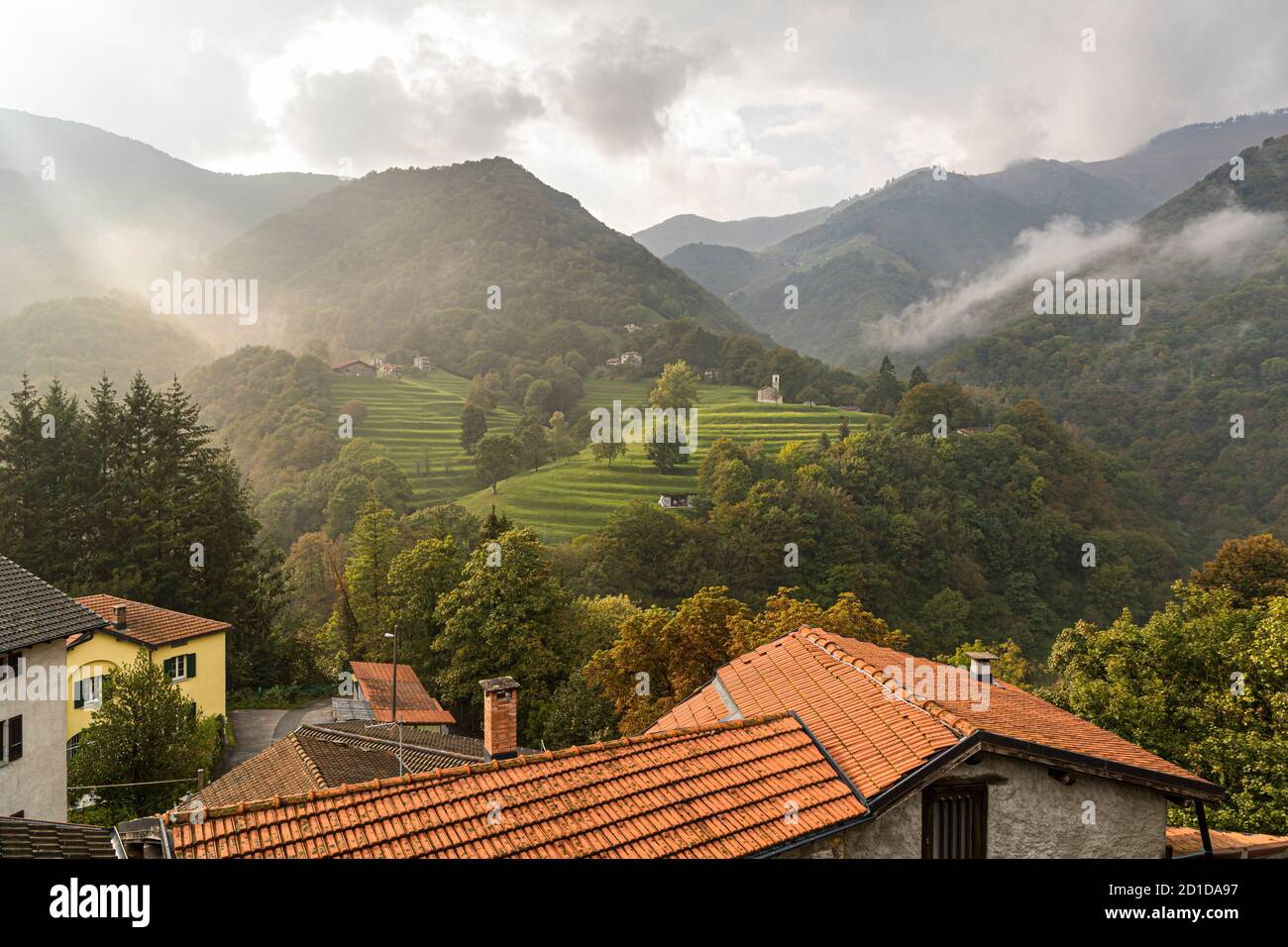 Impressions dans la vallée du Tessin Muggio, Breggia, Suisse Banque D'Images