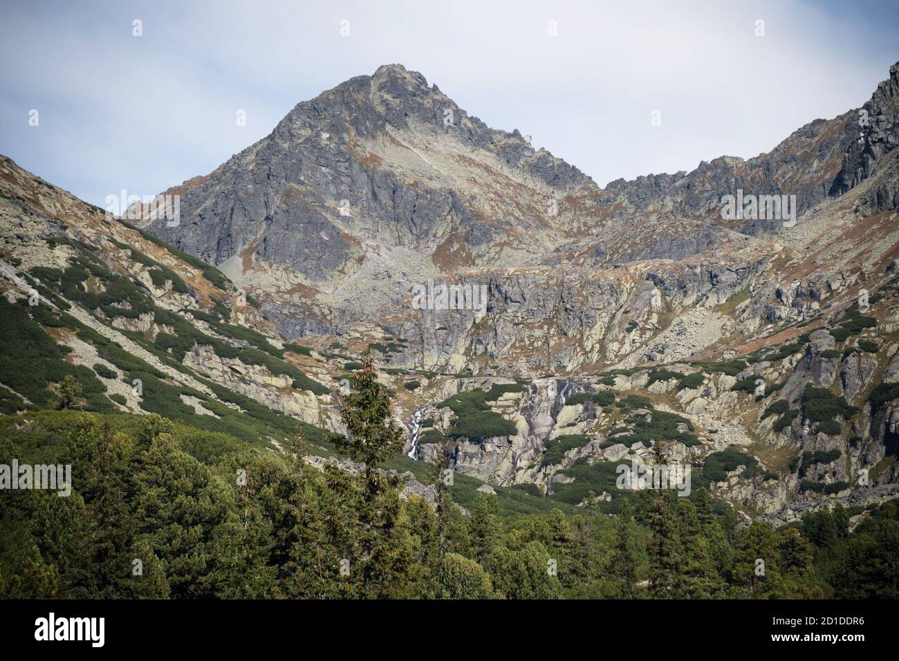 Cascade de Skok dans les montagnes des Hautes Tatras, Slovaquie Banque D'Images