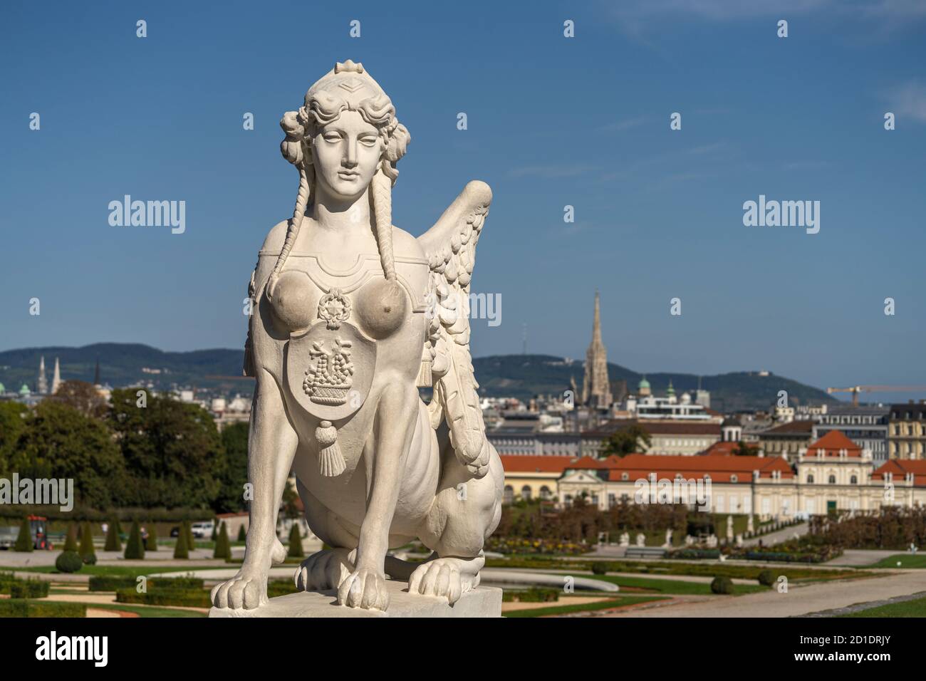 Sphinx im Schlossgarten Belvédère à Vienne, Österreich, Europa | Sphinx dans les jardins du Belvédère à Vienne, Autriche, Europe Banque D'Images