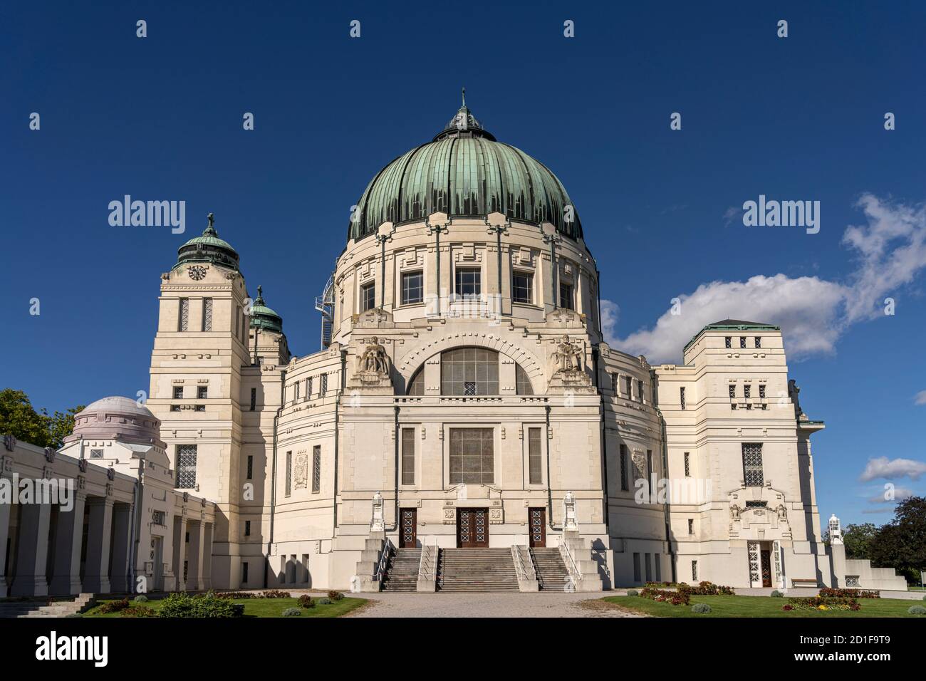 Karl-Borromäus-Kirche auf dem Wiener Zentralfriedhof, Wien, Österreich, Europa | Eglise du cimetière Saint-Charles Borromeo, cimetière central de Vienne, V Banque D'Images