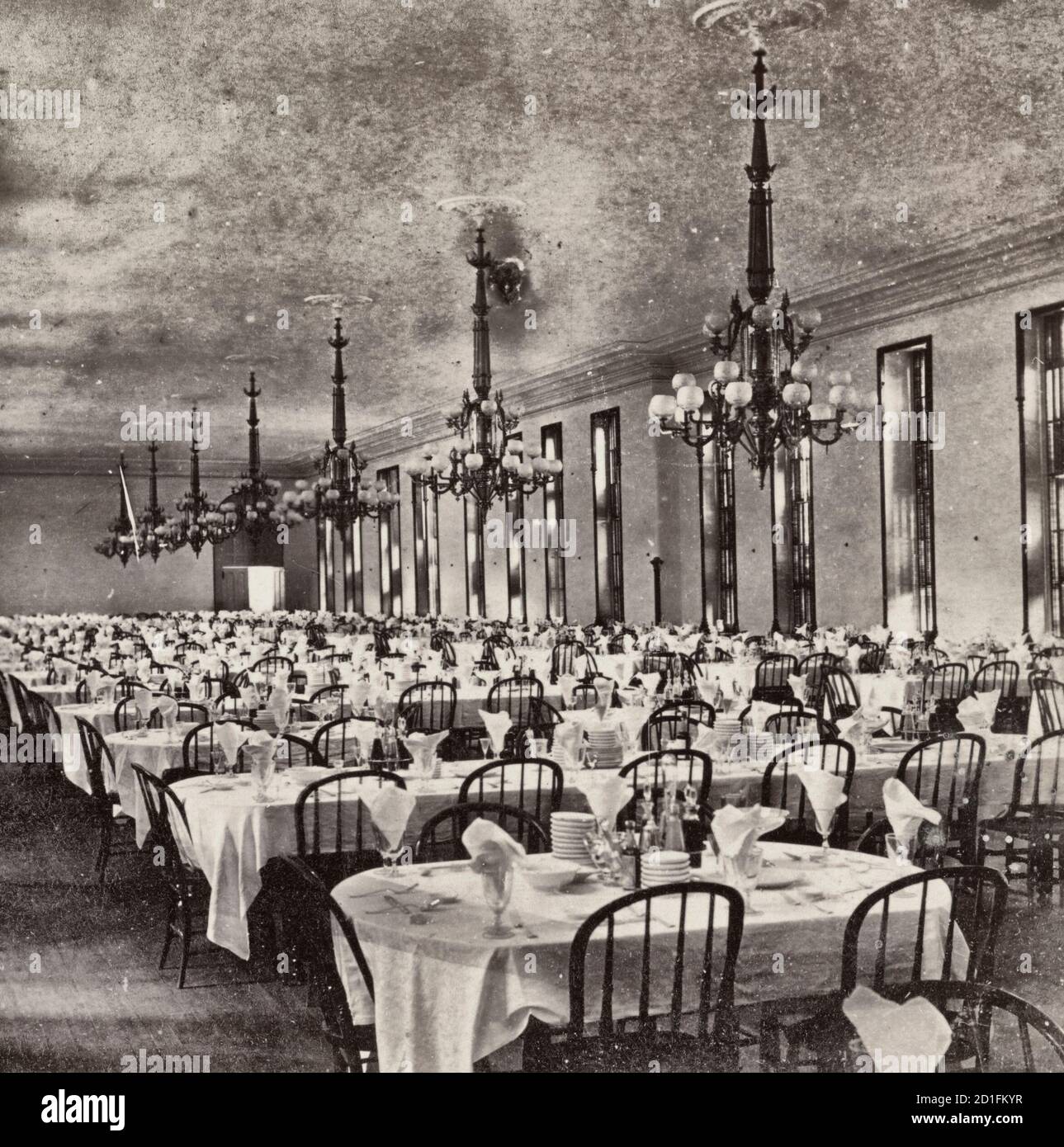 Salle à manger des États-Unis, Saratoga Hotel, Saratoga Springs, New York, vers 1890 Banque D'Images