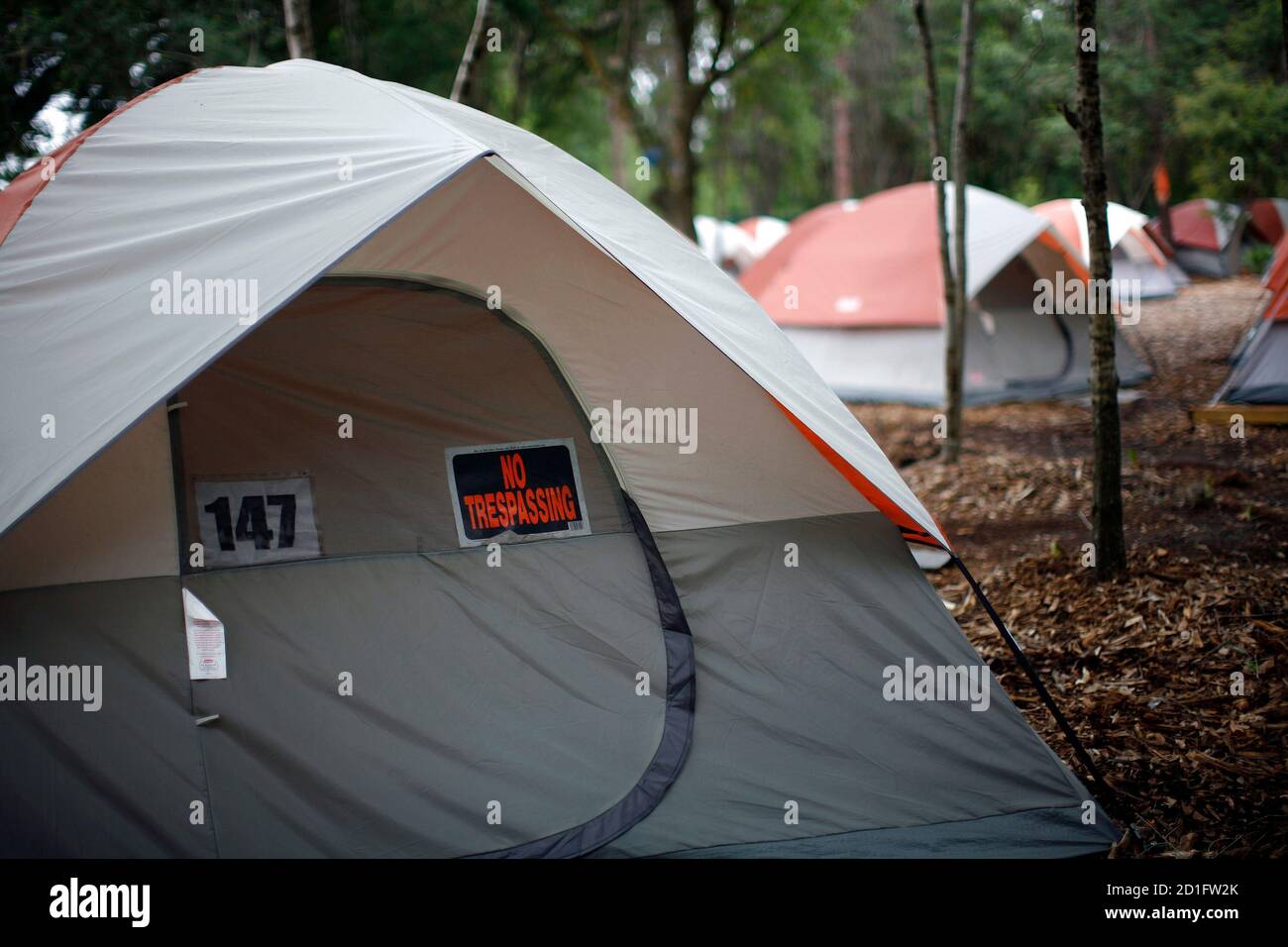camping tent at the tent city homeless 
