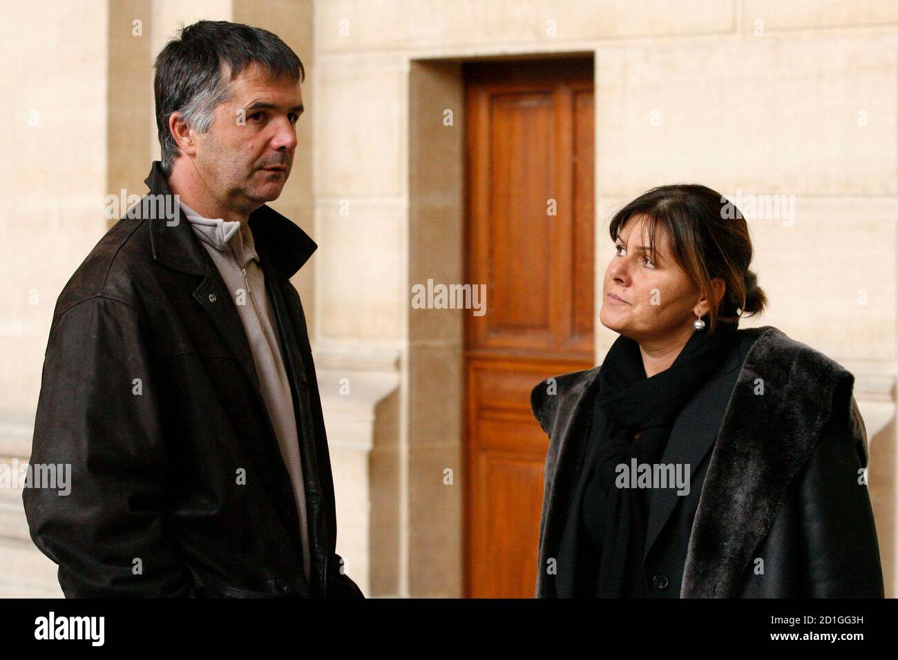 Christine Colonna R Sister Of Suspected Gunman Yvan Colonna Speaks With Her Brother Stephane Colonna As They Attend Colonna S Trial At A Special Court In Paris November 13 2007 The Trial Of
