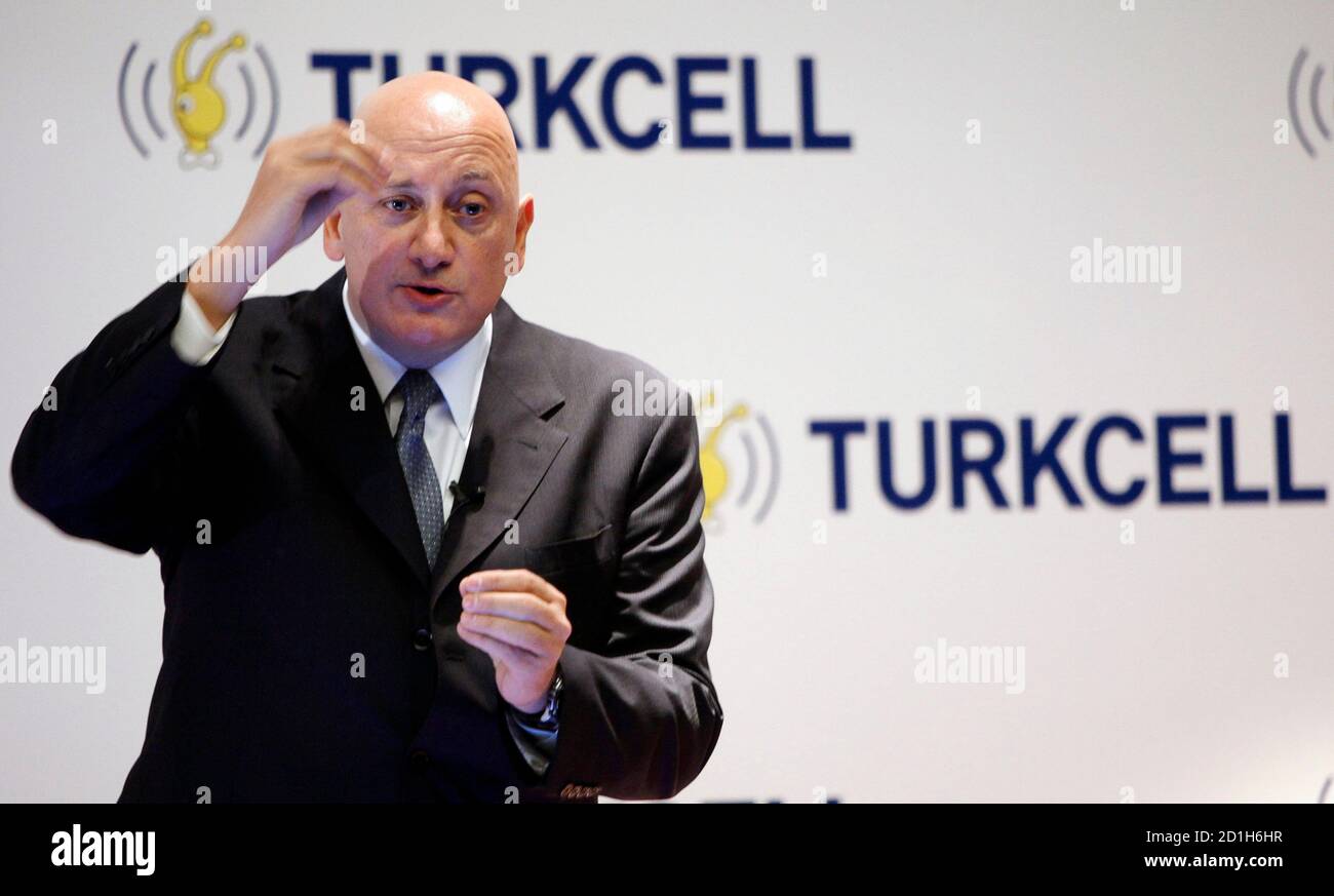 Turkcell Chief Executive Sureyya Ciliv Addresses The Media In Istanbul March 11 10 Turkey S Mobile Phone Operator Turkcell Said Fourth Quarter Net Profit Fell 45 3 Percent After Write Downs And Said It Was Not Turkcell Chief Executive Sureyya Ciliv Addresses The Media In Istanbul March 11 10 Turkey S Mobile Phone Operator Turkcell Said Fourth Quarter Net Profit Fell 45 3 Percent After Write Downs And Said It Was Not