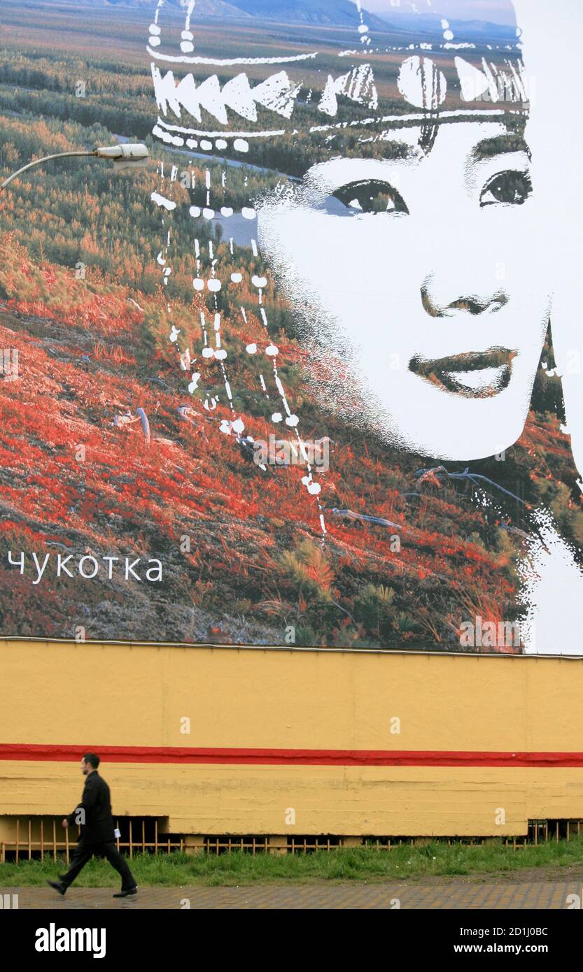 A Man Walks Past A Dwelling House In The City Of Anadyr In Chukotka July 09 Chukotka Nearer Alaska Than Moscow Is A Region Revived By The Billions Of Ex Governor Roman