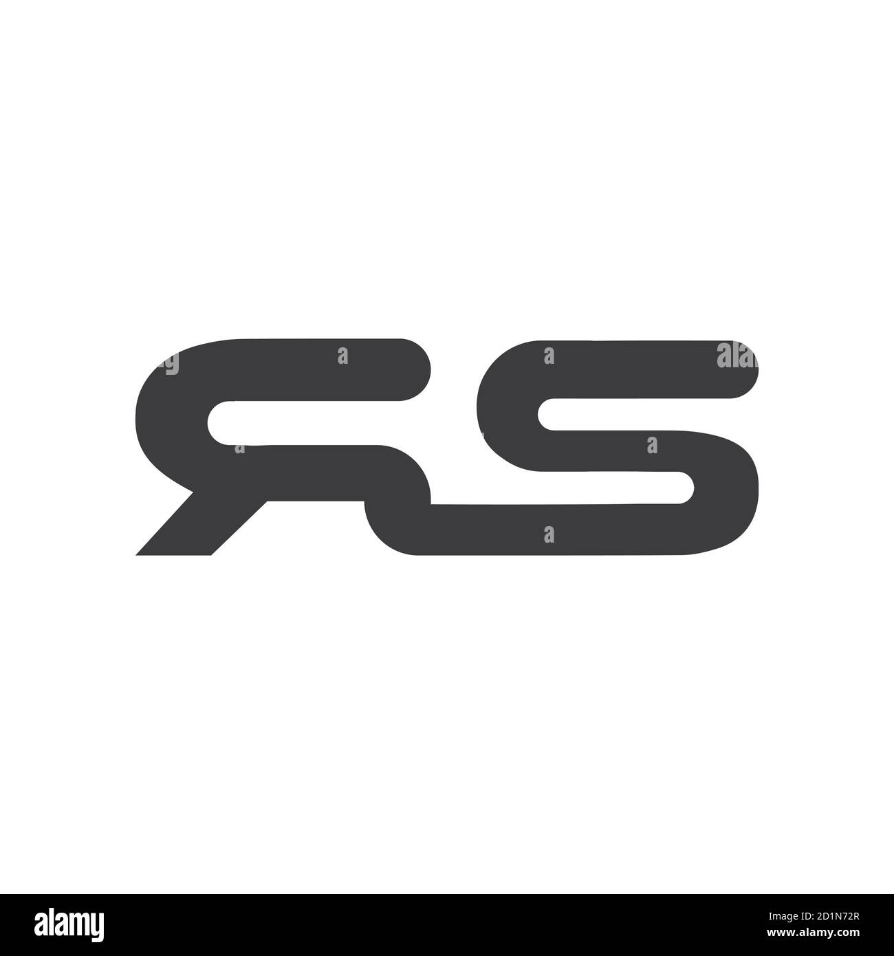 Modèle de dessin vectoriel de logo RS ou de logo sr Illustration de Vecteur