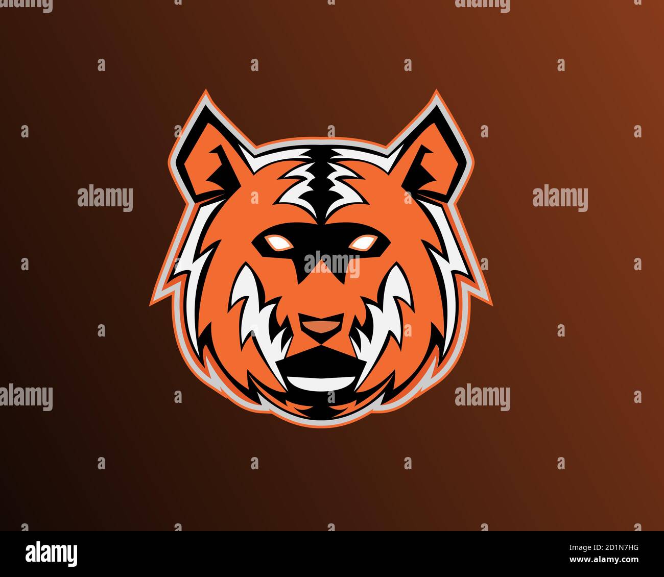 Illustration vectorielle du modèle de logo Tiger eSport Illustration de Vecteur