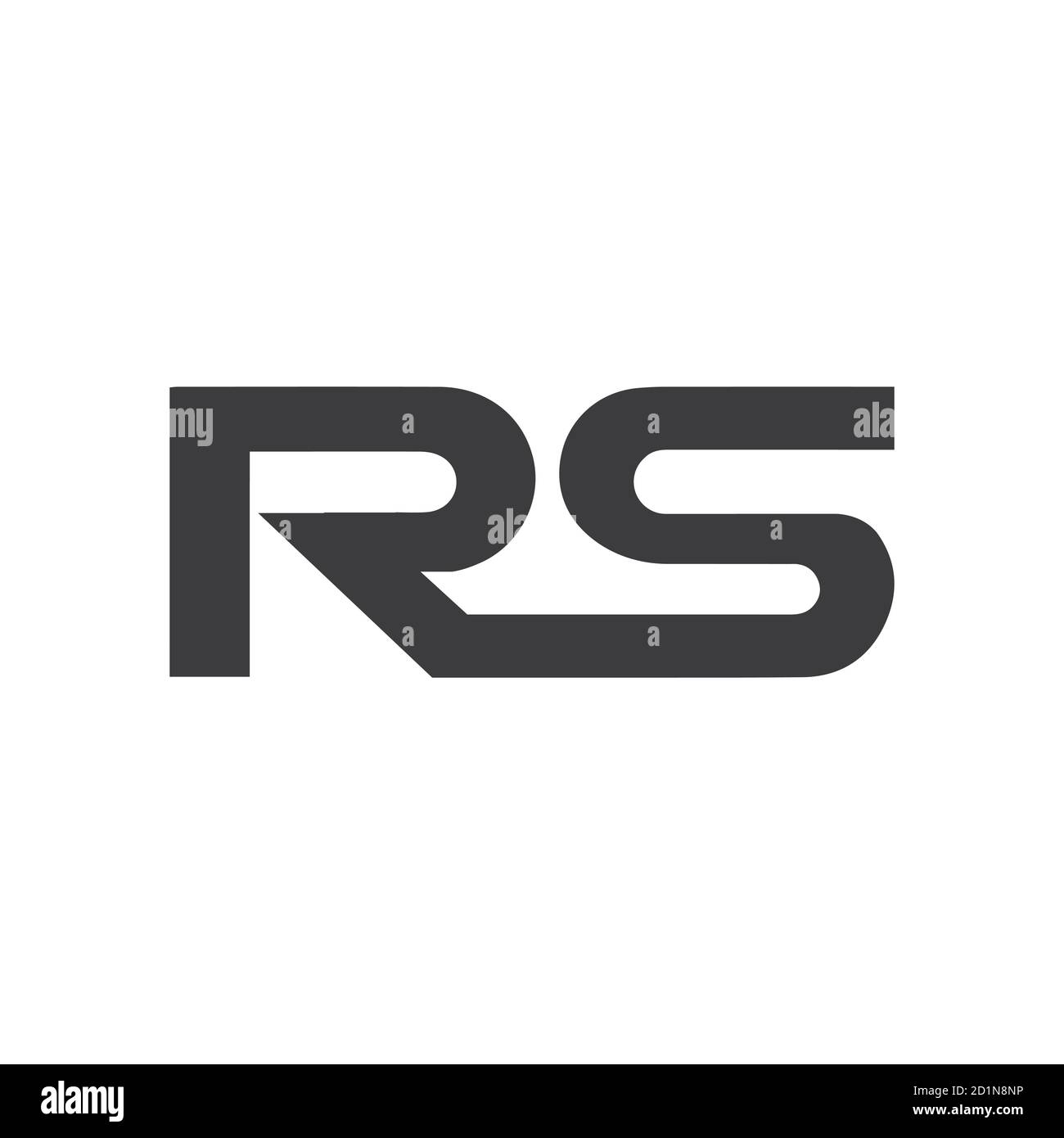 Modèle de dessin vectoriel de logo RS ou de logo sr Illustration de Vecteur