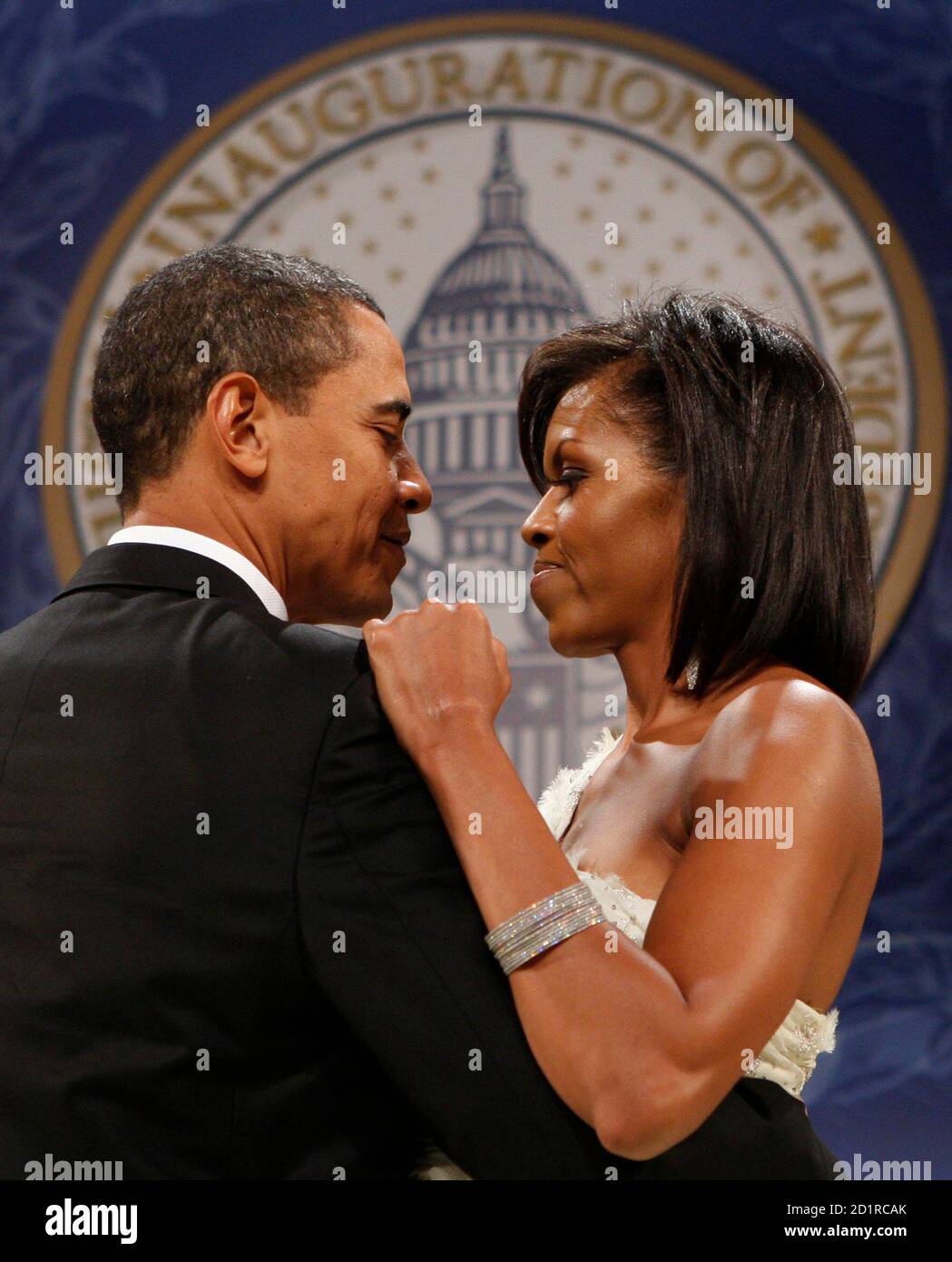 U.S. President Barack Obama and his wife Michelle dance at the Southern  Regional Inaugural Ball in Washington, January 20, 2009. Obama took power  as the first black U.S. president on Tuesday and