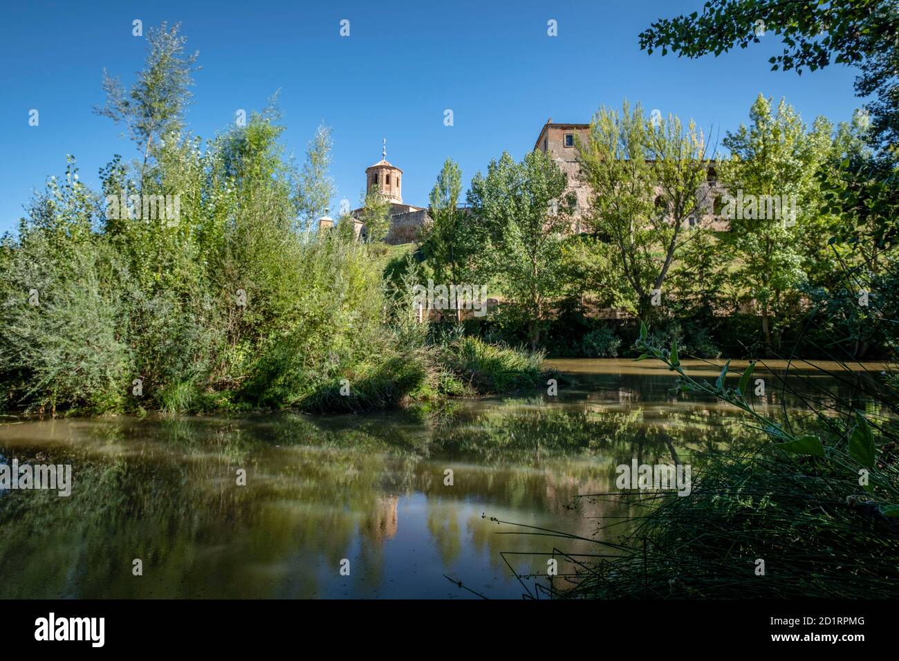 parque de la Arboleda, Almazán, Soria, comunidad autónoma de Castilla y León, Espagne, Europe Banque D'Images