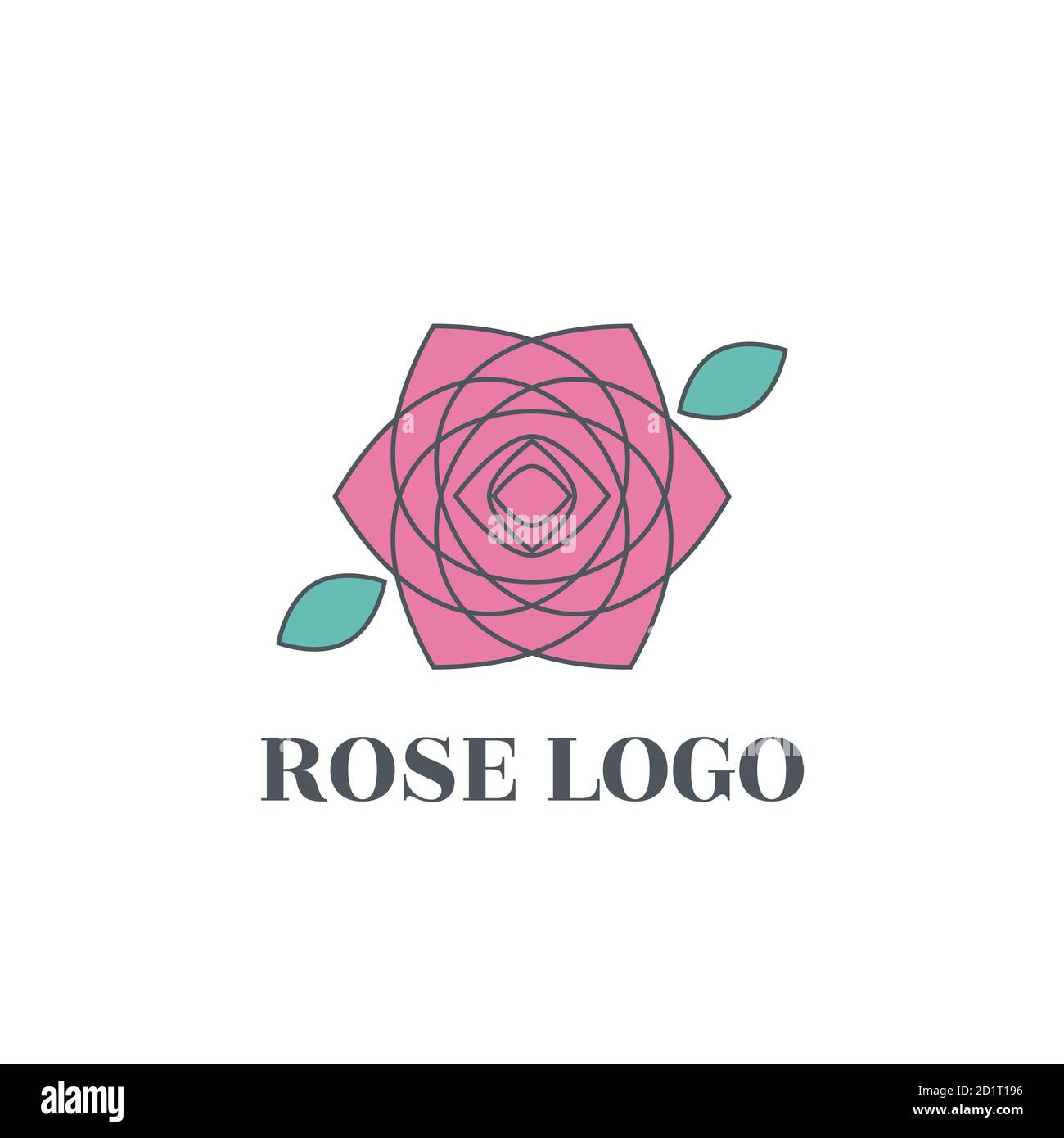 Modèle de logo rose. Icône de rose colorée sur fond blanc. Vecteur EPS10 Illustration de Vecteur