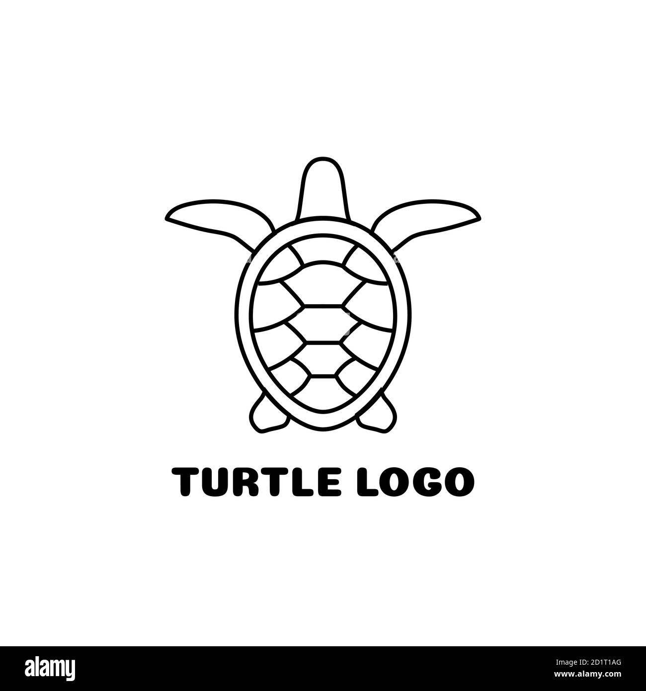 Modèle de logo tortue. Icône de tortue noire sur fond blanc. Vecteur EPS10 Illustration de Vecteur