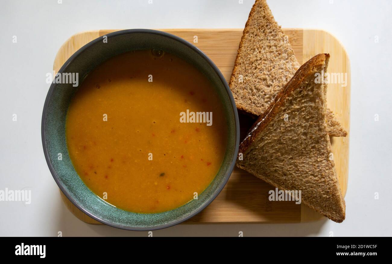 Soupe et un sandwich, un déjeuner classique Banque D'Images