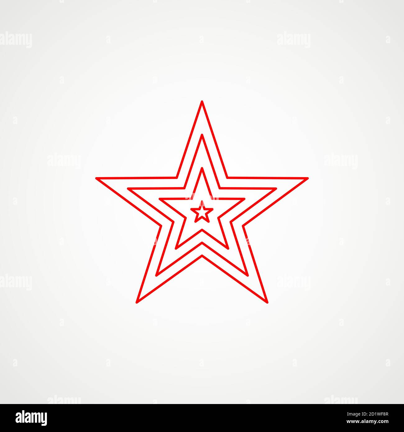 Icône linéaire du communisme. Étoile multicouche rouge. Emblème soviétique. Armoiries minimalistes de l'URSS. Vecteur Illustration de Vecteur