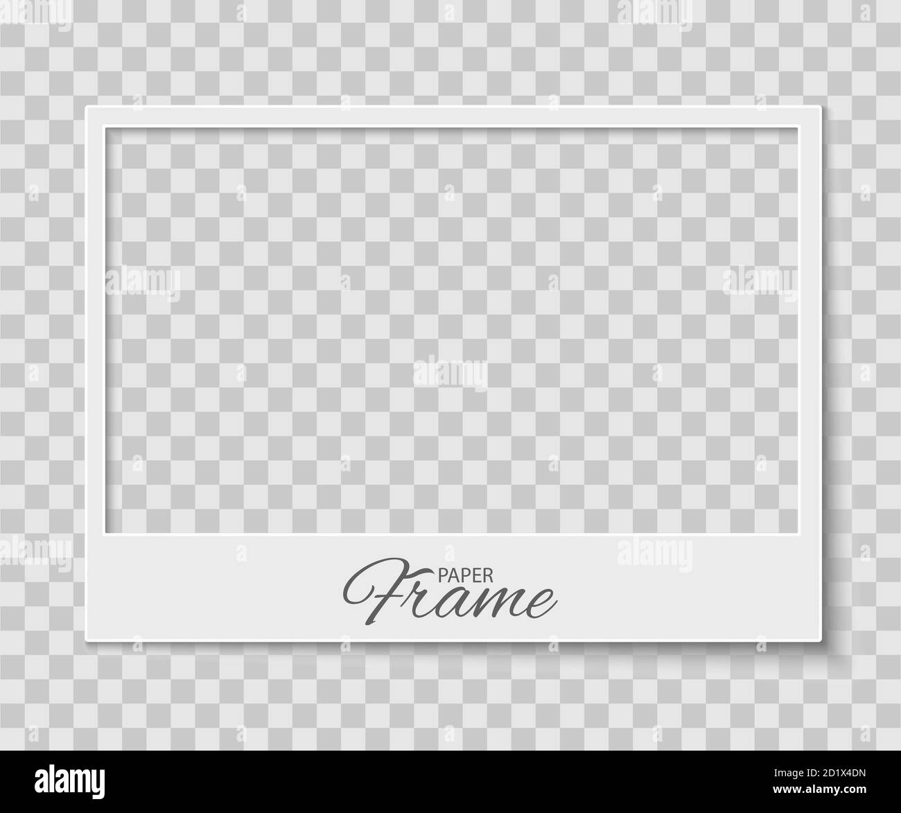 Cadre photo blanc horizontal vide avec inscription. Illustration vectorielle. SPE 10 Illustration de Vecteur