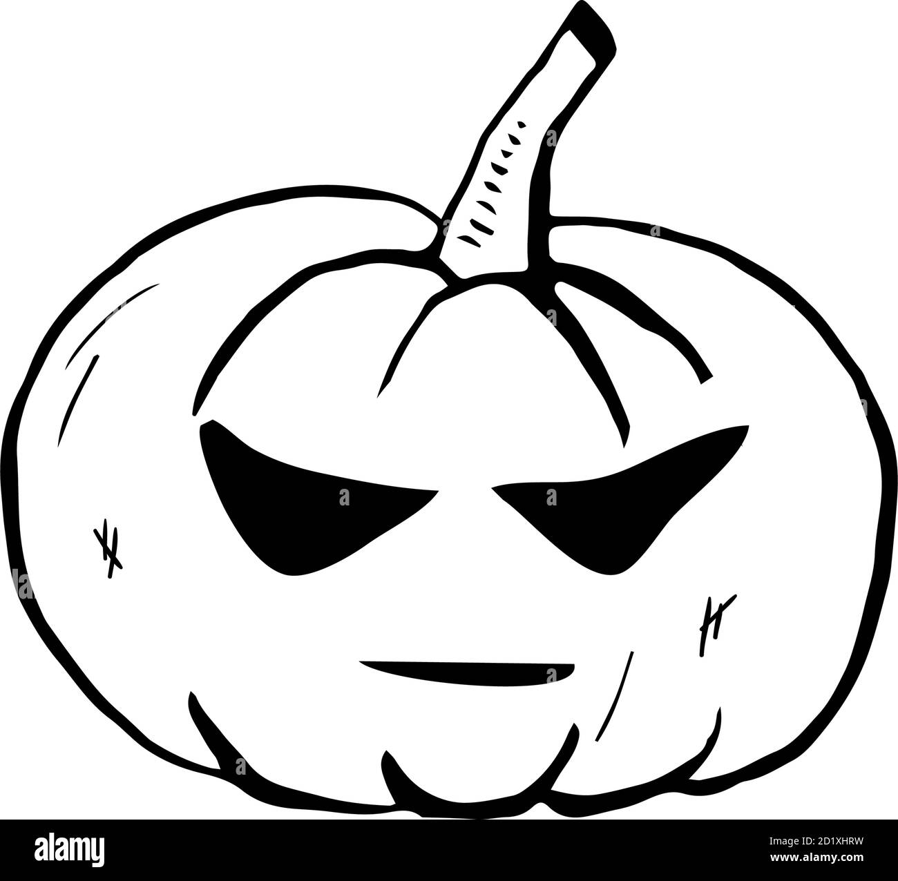 Halloween – potiron en verre de soleil. Illustration vectorielle isolée pour le design de vacances Illustration de Vecteur