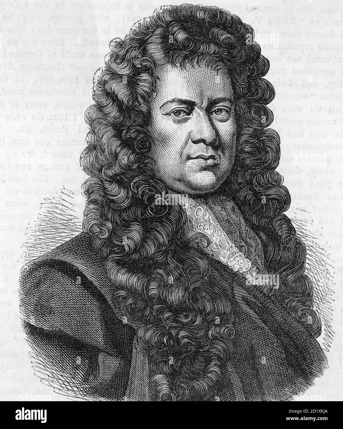 SAMUEL PEPYS (1633-1703) Administrateur et diariste de la Marine Banque D'Images