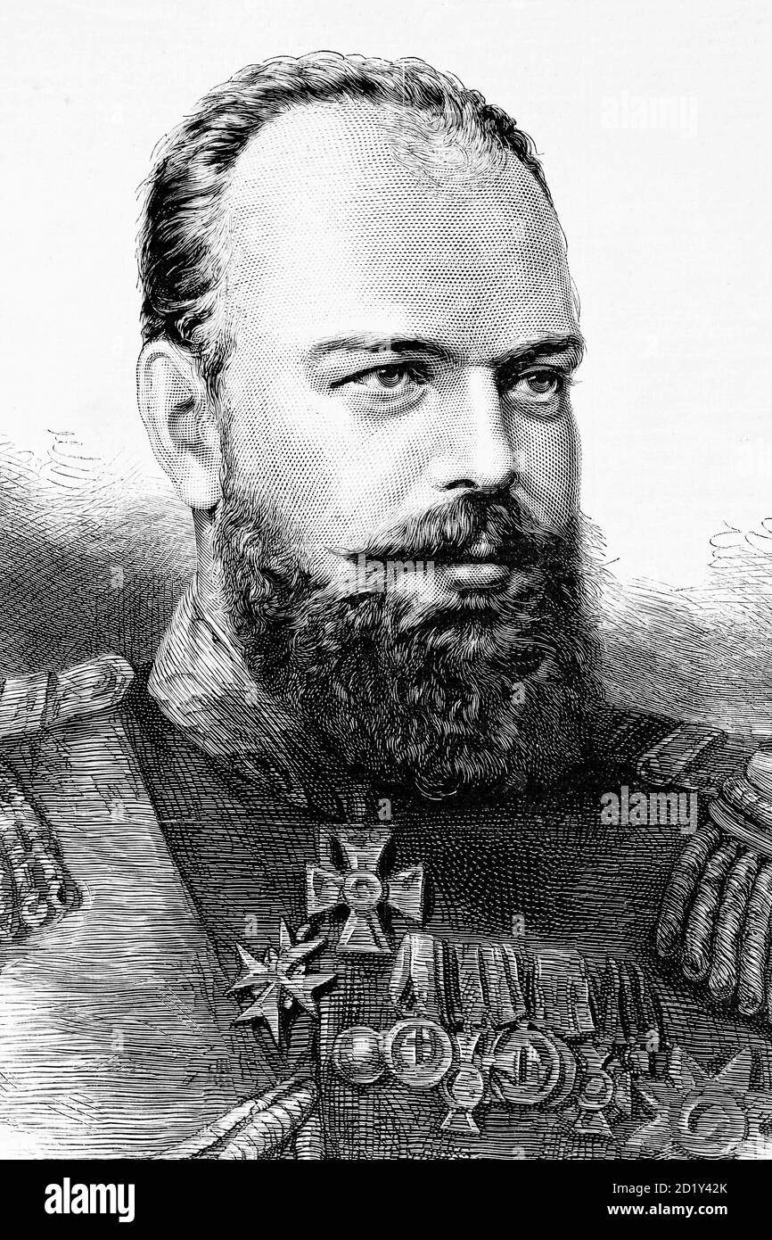 Alexandre III de Russie. Empereur de Russie. 1845-1894. Illustration ancienne. 1894. Banque D'Images
