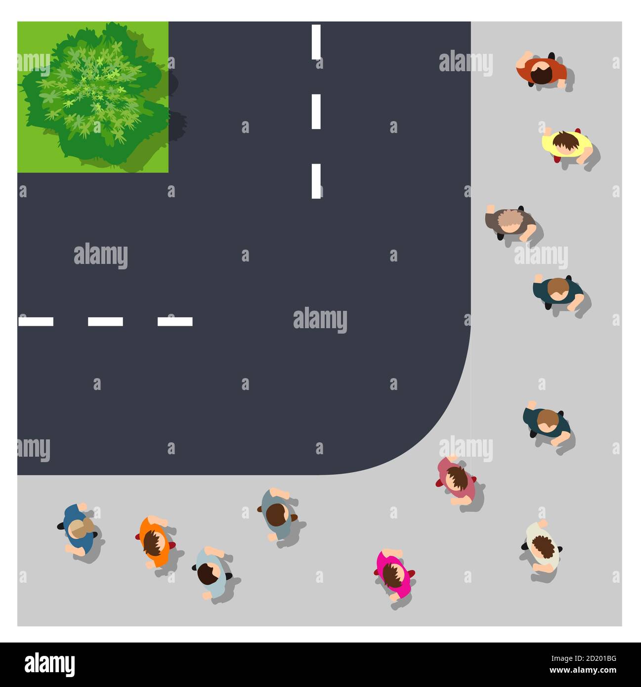 La vue de dessus est une carte du quartier de la ville bloc de modules avec infrastructure de ville Illustration de Vecteur