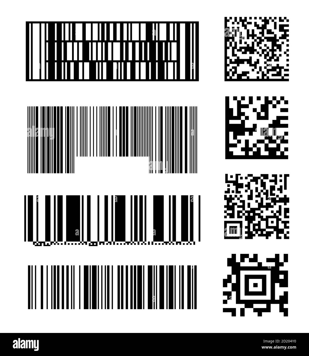 Jeu de modèles abstraits de code-barres du lecteur Illustration de Vecteur