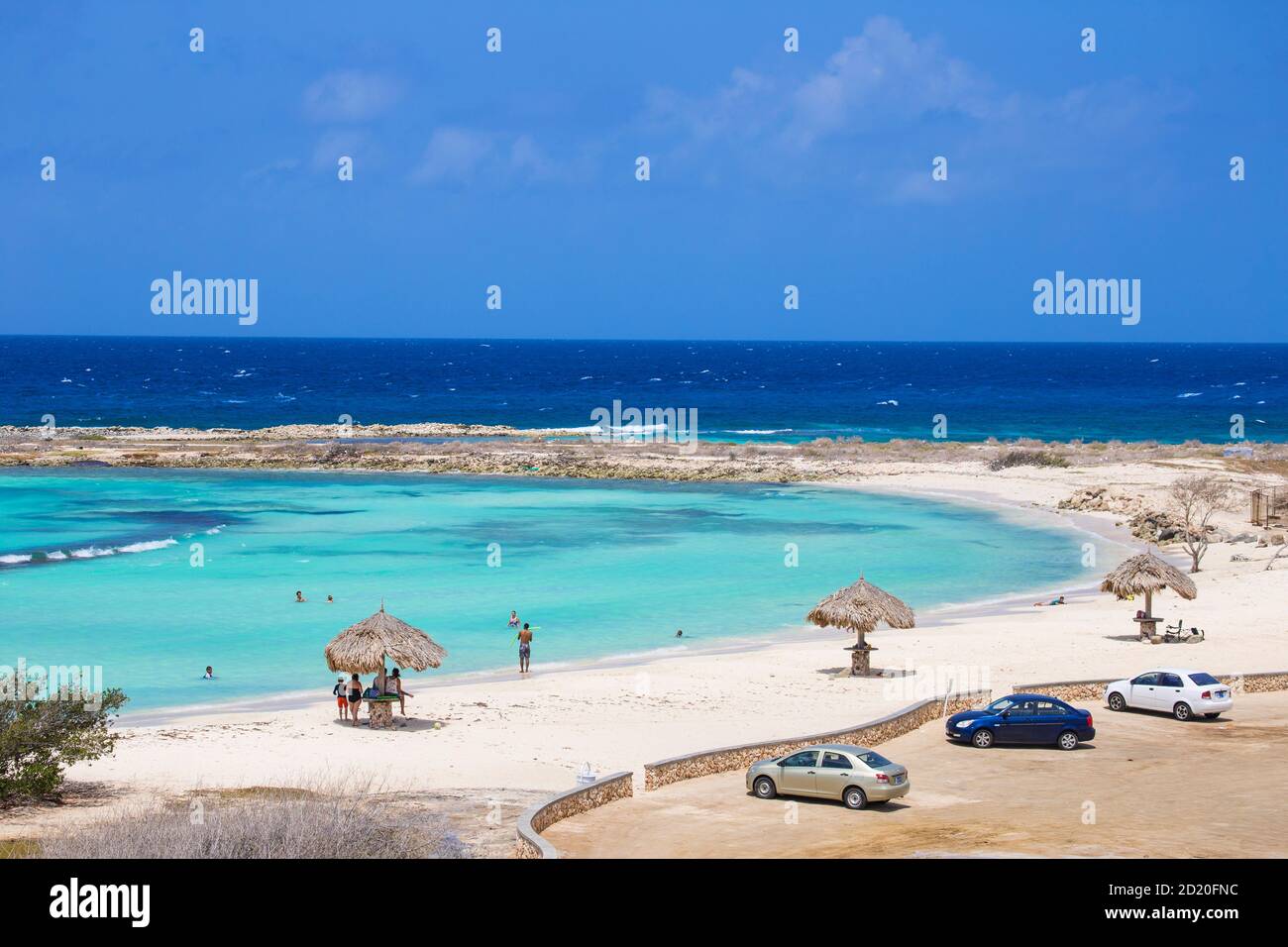 Caraïbes, Antilles néerlandaises, Aruba, San Nicolas, Baby Beach Banque D'Images