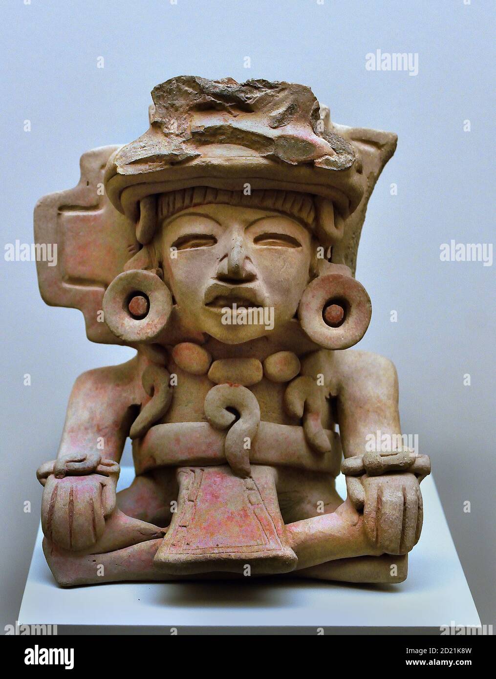 Urne funéraire. Céramique peinte. Zapotec Culture (Monte Alban III). Période classique précoce et moyenne (100-700 AD). Mexique, Mexicains, Banque D'Images