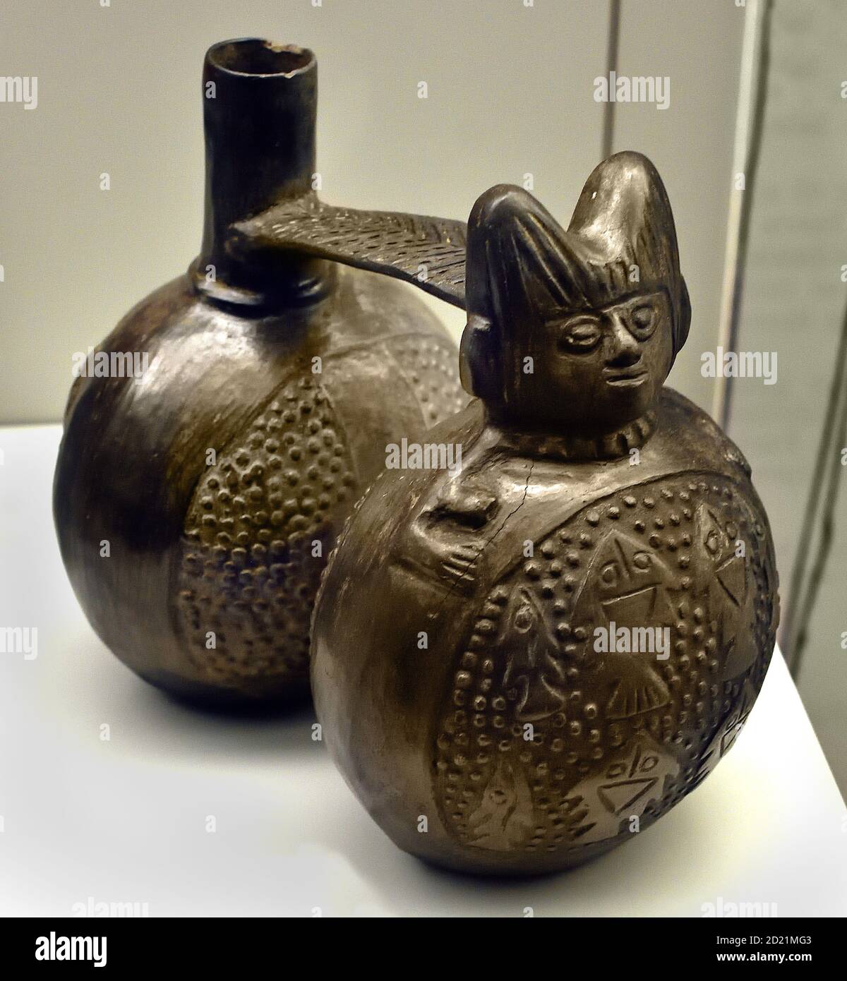Double vaisseau. Chimu - culture inca. Horizon tardif (1470-1532 AD). Pérou. Péruvien, Amérique, américain, ( cultures et civilisations pré-colombiennes ) Banque D'Images