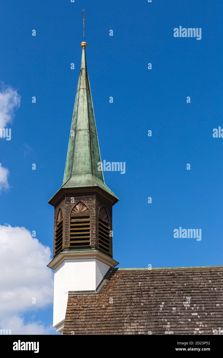 Oberstdorf, Klausenkapelle, Kirchturm, détail, Bayern, Allemagne Banque D'Images