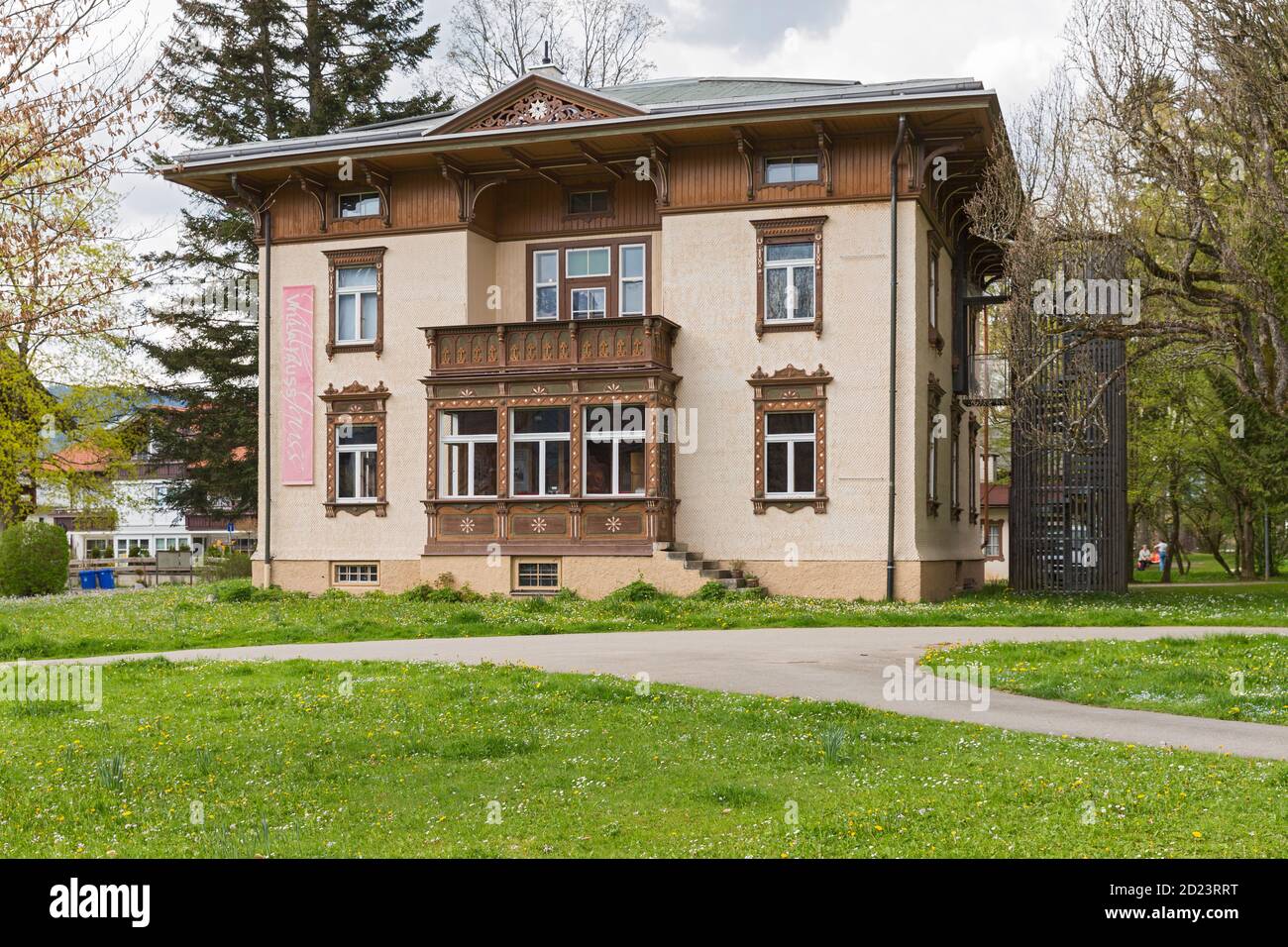 Villa Jauss, Fuggerpark, Oberstdorf, Bayern, Allemagne Banque D'Images