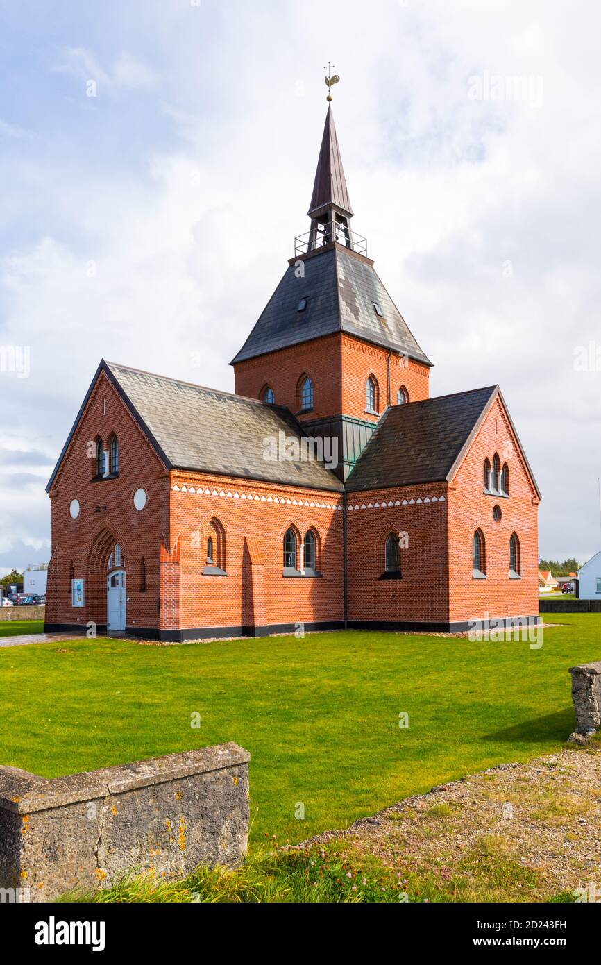 Église des pêcheurs de 1902 au village de Nørre Vorupør, Thy, Danemark Banque D'Images