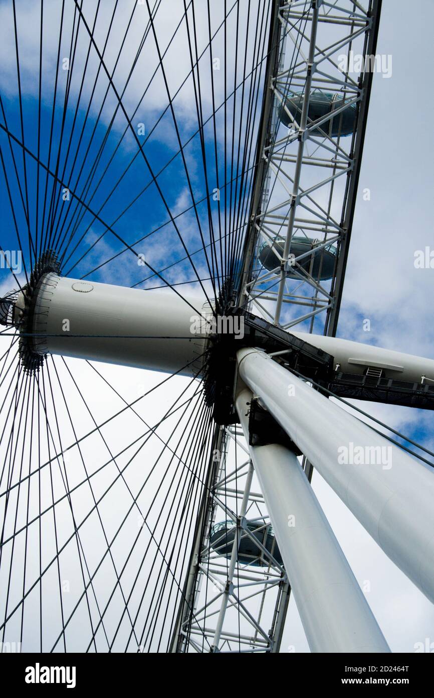 Résumé London Eye dans UN ciel bleu vif Banque D'Images