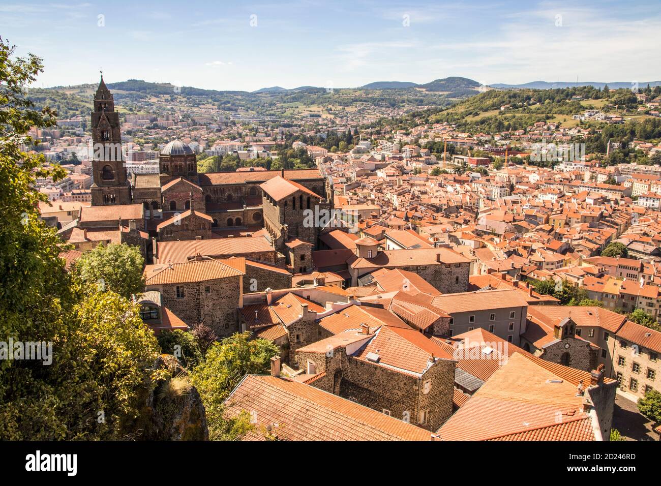 Le Puy-en-Velay, France. Vue sur la cathédrale notre-Dame Banque D'Images