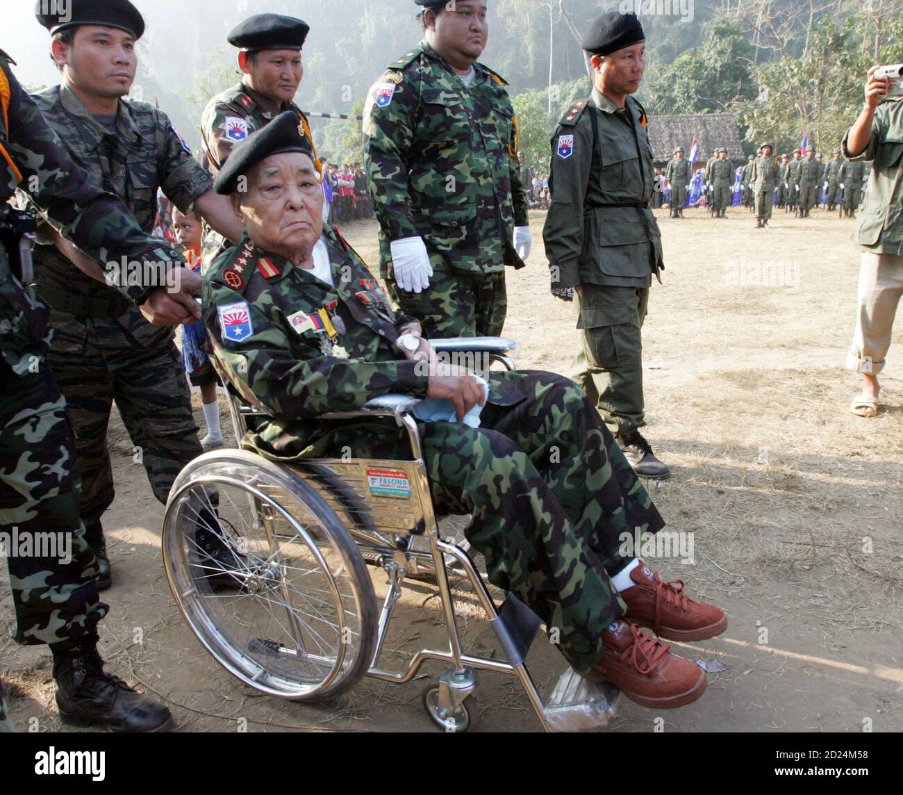 General Bo Mya Of The Karen National Union Knu Who Helped Found The Knu Attends Celebrations Marking The 57th Anniversary Of The Army S Rebellion Against The Myanmar Junta At The Mu Aye