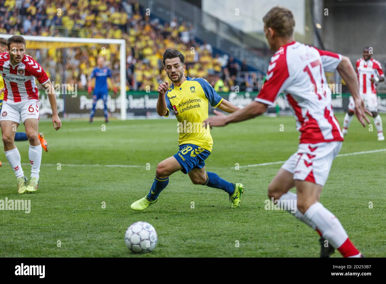 Brondby, Danemark. 21 mai 2018. Besar Halimi (18) de Broendby SI vu pendant le 3F Superliga match entre Broendby IF et AAB au stade Brondby. (Crédit photo: Gonzales photo - Thomas Rasmussen). Banque D'Images