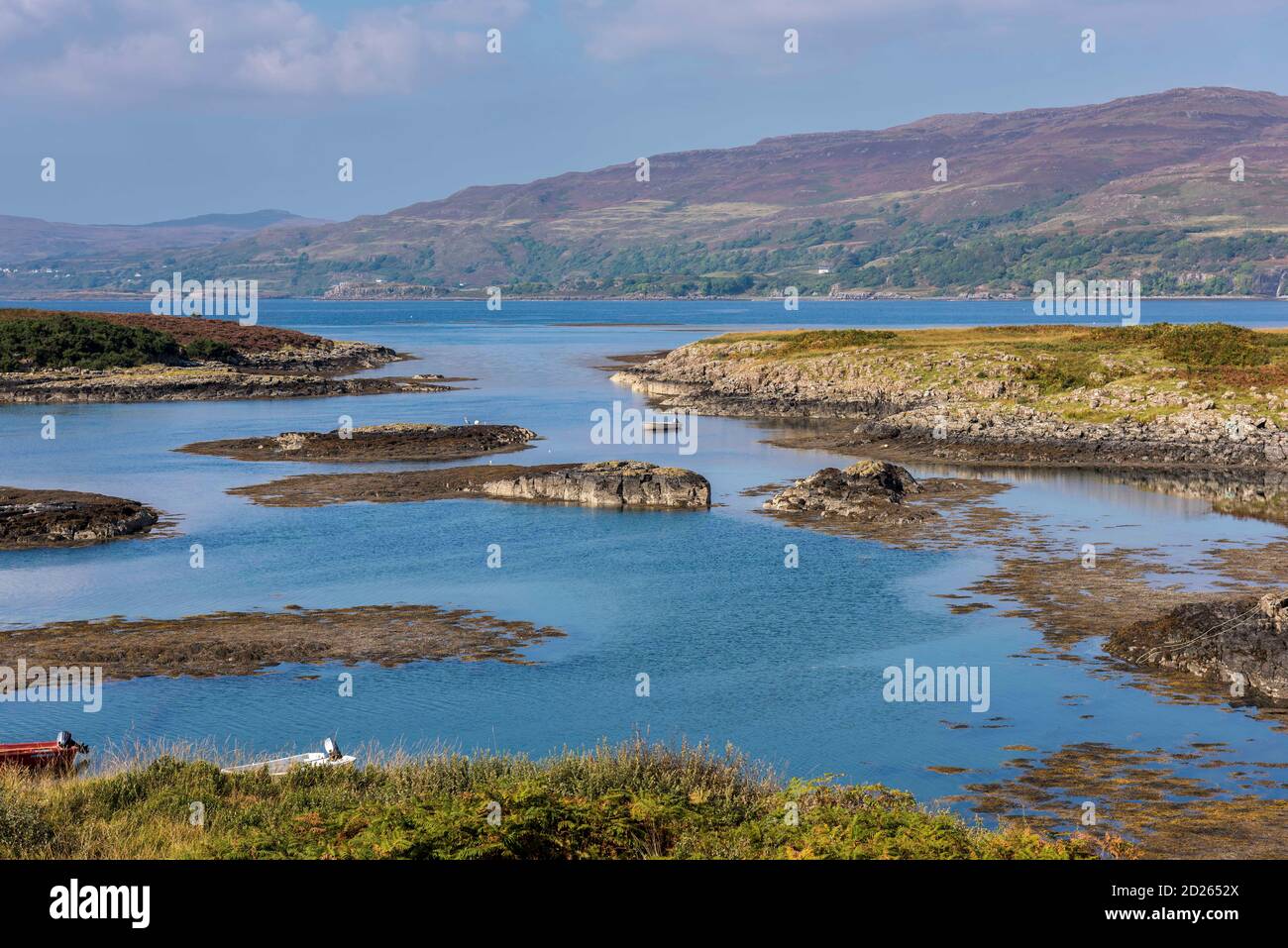 Écosse Île de Mull Laggan Bay entre Mull et Ulva Banque D'Images