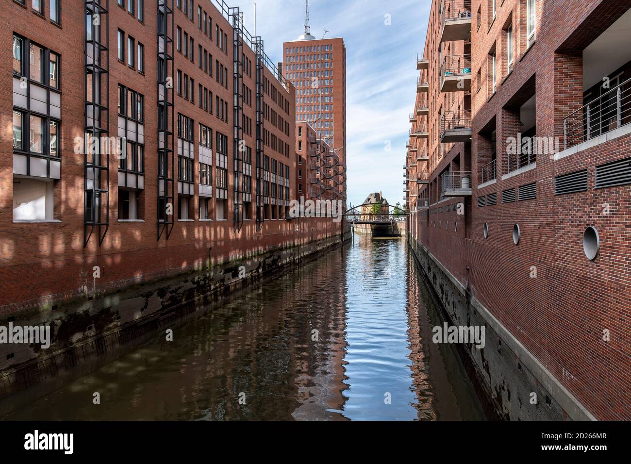 L'emblématique Speicherstadt (ville des entrepôts) à Hambourg, en Allemagne. Situé dans le quartier HafenCity. Construit de 1883 à 1927. Banque D'Images