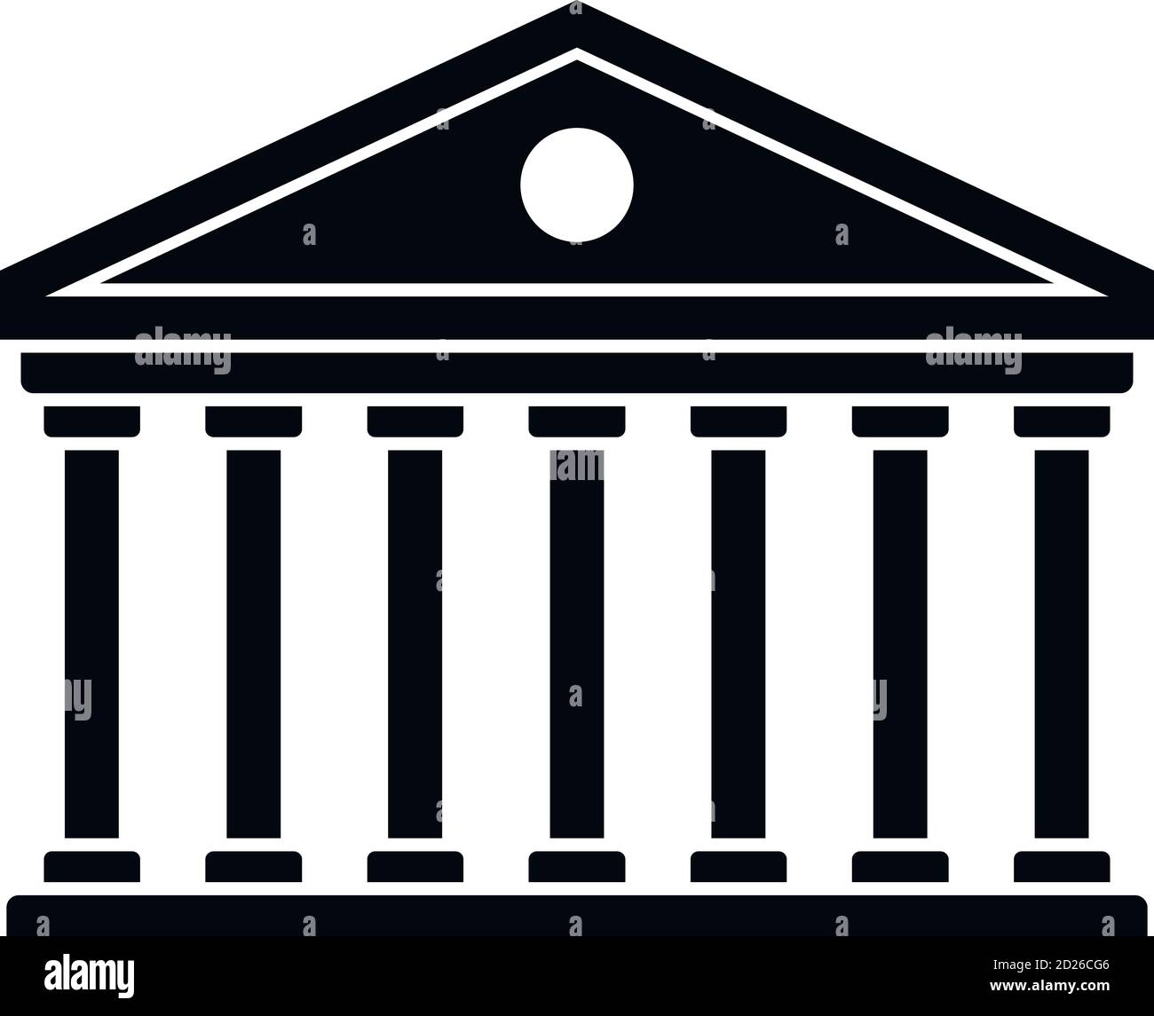 Icône de colonne. Illustration simple de l'icône de vecteur de théâtre de colonne pour la conception de sites Web isolée sur fond blanc Illustration de Vecteur