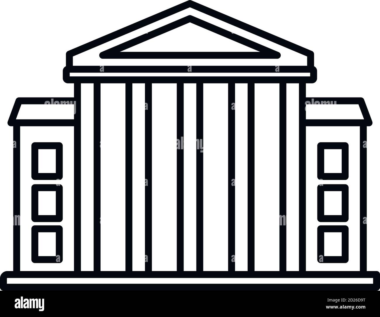 Icône du musée. Icône vectorielle de musée pour la conception de sites Web isolée sur fond blanc Illustration de Vecteur