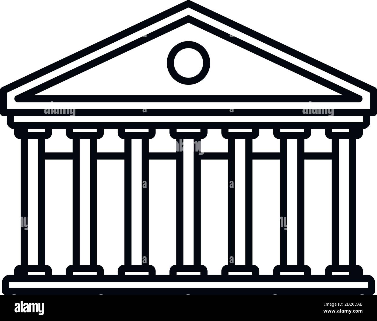 Icône de colonne. Icône vectorielle de vecteur de théâtre de colonne pour la conception de sites Web isolée sur fond blanc Illustration de Vecteur