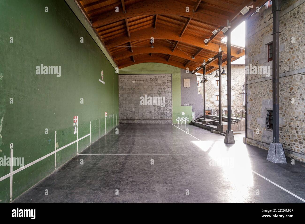 Fronton, cour basque de pelota à Orozko, Gascogne, pays basque Banque D'Images