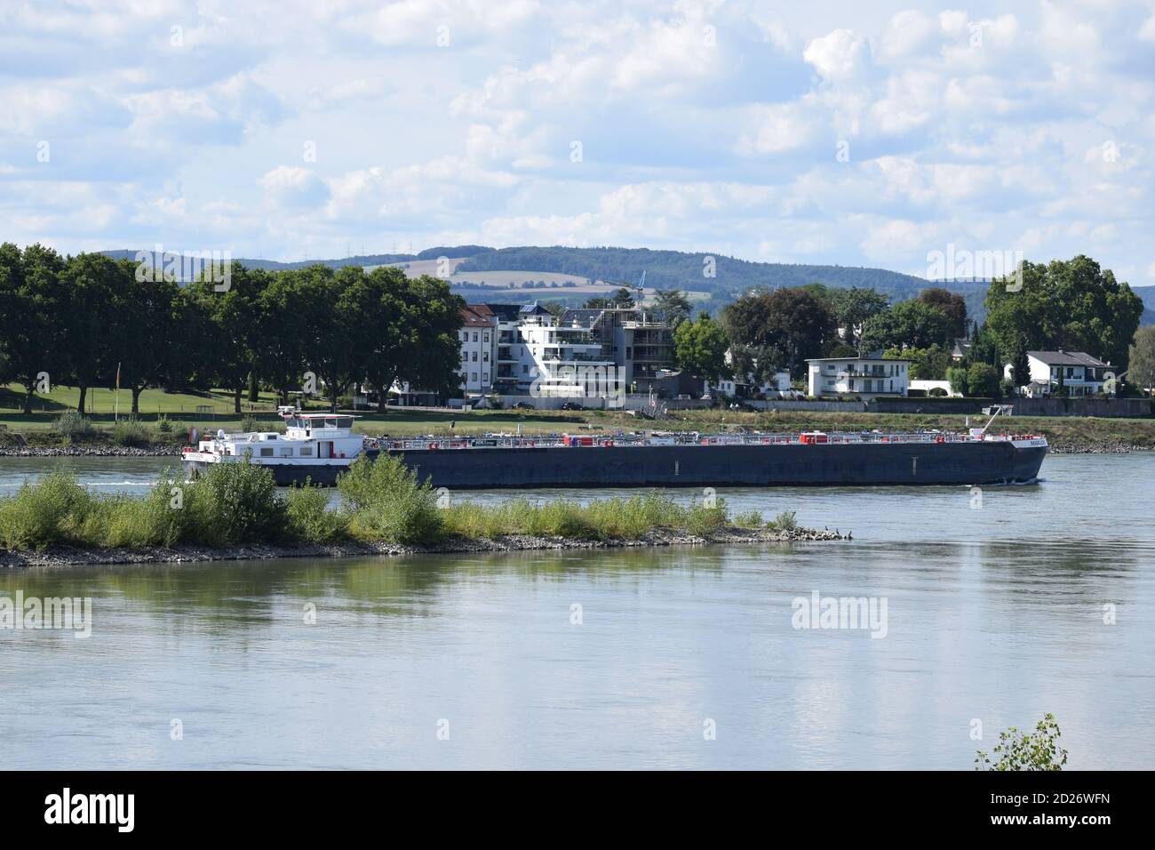 Vue sur le Rhin jusqu'à Weißenthurm Banque D'Images