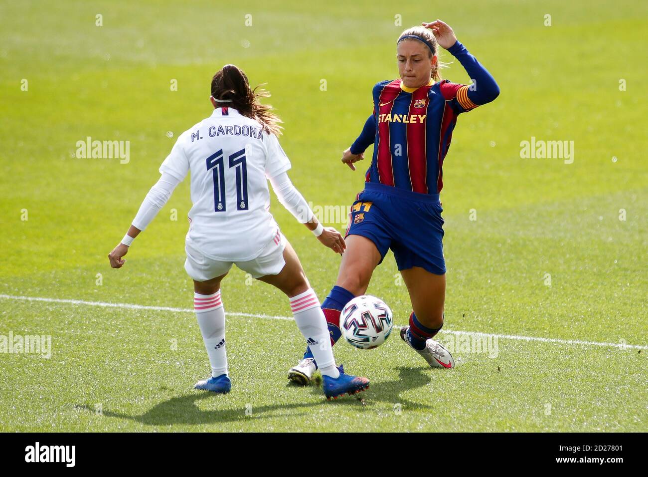 Lexia Putellas du FC Barcelona et Marta Cardona de Real Madrid pendant le championnat d'Espagne féminin la Liga Ibergrola football Correspondance entre réel Banque D'Images